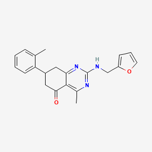 2-[(furan-2-ylmethyl)amino]-4-methyl-7-(2-methylphenyl)-7,8-dihydroquinazolin-5(6H)-one