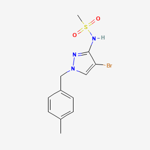 N-[4-bromo-1-(4-methylbenzyl)-1H-pyrazol-3-yl]methanesulfonamide