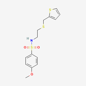 4-methoxy-N-{2-[(2-thienylmethyl)thio]ethyl}benzenesulfonamide