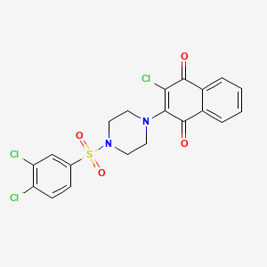 2-chloro-3-{4-[(3,4-dichlorophenyl)sulfonyl]-1-piperazinyl}naphthoquinone