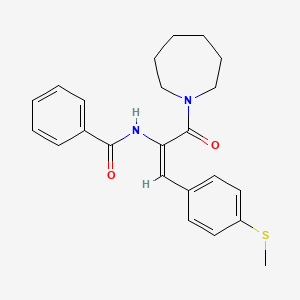 molecular formula C23H26N2O2S B4661787 N-{1-(1-azepanylcarbonyl)-2-[4-(methylthio)phenyl]vinyl}benzamide 