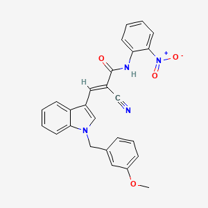 2-cyano-3-[1-(3-methoxybenzyl)-1H-indol-3-yl]-N-(2-nitrophenyl)acrylamide