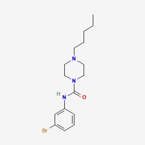 molecular formula C16H24BrN3O B4661825 N-(3-bromophenyl)-4-pentyl-1-piperazinecarboxamide 