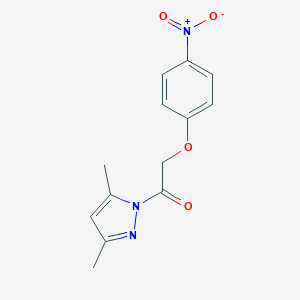 molecular formula C13H13N3O4 B466183 1-(3,5-dimethyl-1H-pyrazol-1-yl)-2-(4-nitrophenoxy)ethanone CAS No. 13312-40-8