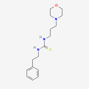 molecular formula C16H25N3OS B4661857 N-[3-(4-morpholinyl)propyl]-N'-(2-phenylethyl)thiourea 