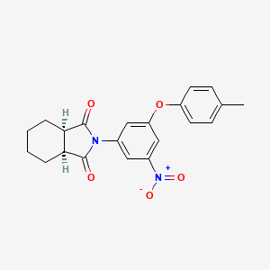 molecular formula C21H20N2O5 B4661874 (3aR,7aS)-2-[3-(4-methylphenoxy)-5-nitrophenyl]hexahydro-1H-isoindole-1,3(2H)-dione 