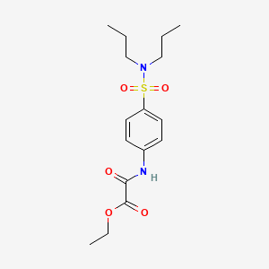 molecular formula C16H24N2O5S B4661882 ethyl ({4-[(dipropylamino)sulfonyl]phenyl}amino)(oxo)acetate 