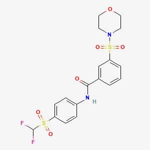 N-{4-[(difluoromethyl)sulfonyl]phenyl}-3-(4-morpholinylsulfonyl)benzamide