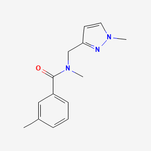 N,3-dimethyl-N-[(1-methyl-1H-pyrazol-3-yl)methyl]benzamide