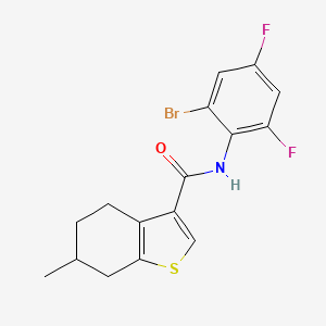 N-(2-bromo-4,6-difluorophenyl)-6-methyl-4,5,6,7-tetrahydro-1-benzothiophene-3-carboxamide