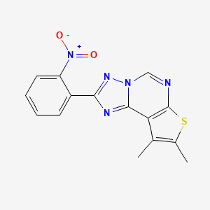 8,9-dimethyl-2-(2-nitrophenyl)thieno[3,2-e][1,2,4]triazolo[1,5-c]pyrimidine