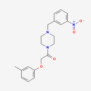 molecular formula C20H23N3O4 B4661977 1-[(3-methylphenoxy)acetyl]-4-(3-nitrobenzyl)piperazine 