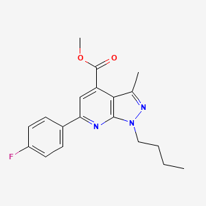 molecular formula C19H20FN3O2 B4661982 methyl 1-butyl-6-(4-fluorophenyl)-3-methyl-1H-pyrazolo[3,4-b]pyridine-4-carboxylate 