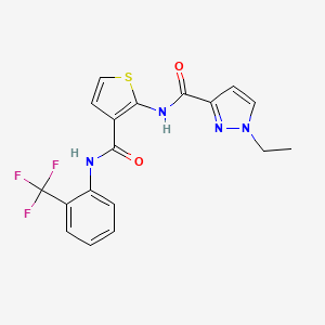 1-ethyl-N-[3-({[2-(trifluoromethyl)phenyl]amino}carbonyl)-2-thienyl]-1H-pyrazole-3-carboxamide