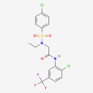 N~2~-[(4-chlorophenyl)sulfonyl]-N~1~-[2-chloro-5-(trifluoromethyl)phenyl]-N~2~-ethylglycinamide