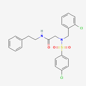 N~2~-(2-chlorobenzyl)-N~2~-[(4-chlorophenyl)sulfonyl]-N~1~-(2-phenylethyl)glycinamide