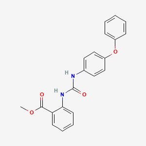 molecular formula C21H18N2O4 B4662045 methyl 2-({[(4-phenoxyphenyl)amino]carbonyl}amino)benzoate 