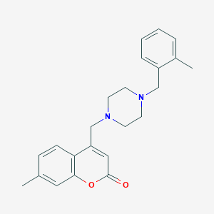 7-methyl-4-{[4-(2-methylbenzyl)-1-piperazinyl]methyl}-2H-chromen-2-one