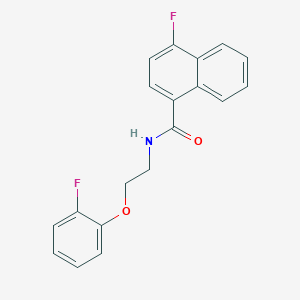 4-fluoro-N-[2-(2-fluorophenoxy)ethyl]-1-naphthamide