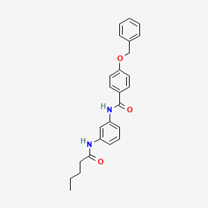 molecular formula C25H26N2O3 B4662063 4-(benzyloxy)-N-[3-(pentanoylamino)phenyl]benzamide 