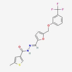 5-methyl-N'-[(5-{[3-(trifluoromethyl)phenoxy]methyl}-2-furyl)methylene]-3-thiophenecarbohydrazide