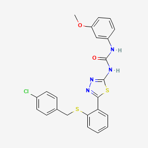 molecular formula C23H19ClN4O2S2 B4662075 N-(5-{2-[(4-chlorobenzyl)thio]phenyl}-1,3,4-thiadiazol-2-yl)-N'-(3-methoxyphenyl)urea 