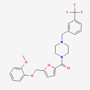 1-{5-[(2-methoxyphenoxy)methyl]-2-furoyl}-4-[3-(trifluoromethyl)benzyl]piperazine