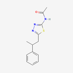 molecular formula C13H15N3OS B4662082 N-[5-(2-phenylpropyl)-1,3,4-thiadiazol-2-yl]acetamide 