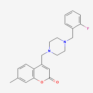 4-{[4-(2-fluorobenzyl)-1-piperazinyl]methyl}-7-methyl-2H-chromen-2-one