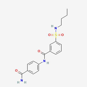 N-[4-(aminocarbonyl)phenyl]-3-[(butylamino)sulfonyl]benzamide