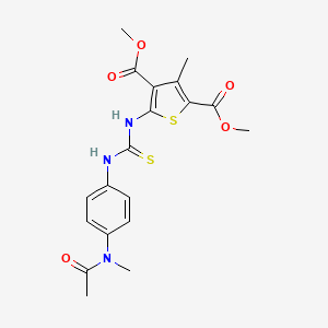 dimethyl 5-{[({4-[acetyl(methyl)amino]phenyl}amino)carbonothioyl]amino}-3-methyl-2,4-thiophenedicarboxylate