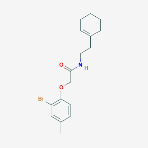 molecular formula C17H22BrNO2 B466214 2-(2-bromo-4-methylphenoxy)-N-[2-(1-cyclohexen-1-yl)ethyl]acetamide CAS No. 432020-09-2