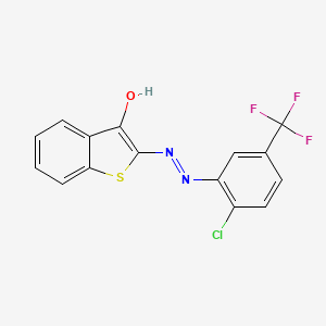 1-benzothiophene-2,3-dione 2-{[2-chloro-5-(trifluoromethyl)phenyl]hydrazone}