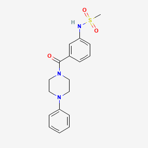 molecular formula C18H21N3O3S B4662161 N-{3-[(4-phenyl-1-piperazinyl)carbonyl]phenyl}methanesulfonamide 