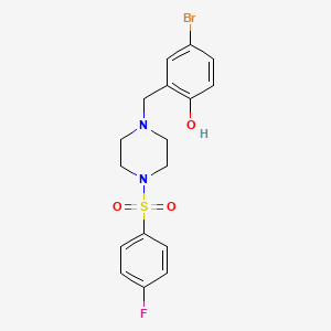 4-BROMO-2-({4-[(4-FLUOROPHENYL)SULFONYL]PIPERAZINO}METHYL)PHENOL