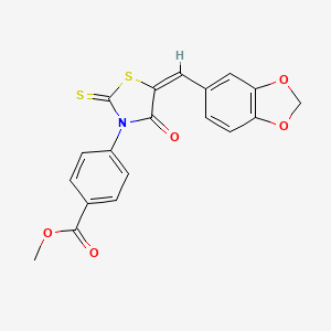 methyl 4-[(5E)-5-(1,3-benzodioxol-5-ylmethylidene)-4-oxo-2-thioxo-1,3-thiazolidin-3-yl]benzoate