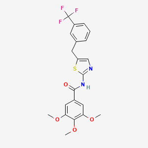 3,4,5-trimethoxy-N-{5-[3-(trifluoromethyl)benzyl]-1,3-thiazol-2-yl}benzamide