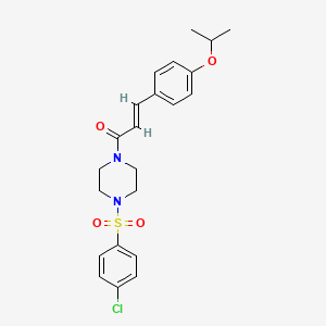 1-[(4-chlorophenyl)sulfonyl]-4-[3-(4-isopropoxyphenyl)acryloyl]piperazine