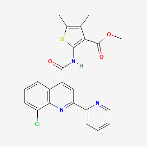 methyl 2-({[8-chloro-2-(2-pyridinyl)-4-quinolinyl]carbonyl}amino)-4,5-dimethyl-3-thiophenecarboxylate