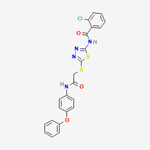 2-chloro-N-[5-({2-oxo-2-[(4-phenoxyphenyl)amino]ethyl}thio)-1,3,4-thiadiazol-2-yl]benzamide