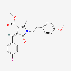 molecular formula C23H22FNO4 B4662285 methyl 4-(4-fluorobenzylidene)-1-[2-(4-methoxyphenyl)ethyl]-2-methyl-5-oxo-4,5-dihydro-1H-pyrrole-3-carboxylate 