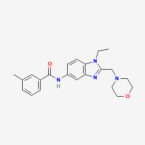 N-[1-ethyl-2-(4-morpholinylmethyl)-1H-benzimidazol-5-yl]-3-methylbenzamide