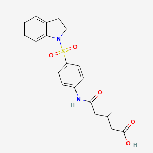 5-{[4-(2,3-dihydro-1H-indol-1-ylsulfonyl)phenyl]amino}-3-methyl-5-oxopentanoic acid