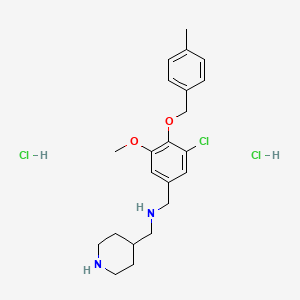 molecular formula C22H31Cl3N2O2 B4662344 {3-chloro-5-methoxy-4-[(4-methylbenzyl)oxy]benzyl}(4-piperidinylmethyl)amine dihydrochloride 