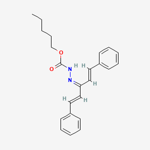 molecular formula C23H26N2O2 B4662371 pentyl 2-[3-phenyl-1-(2-phenylvinyl)-2-propen-1-ylidene]hydrazinecarboxylate 