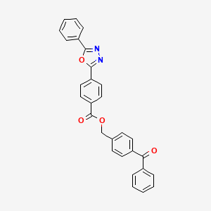 4-benzoylbenzyl 4-(5-phenyl-1,3,4-oxadiazol-2-yl)benzoate