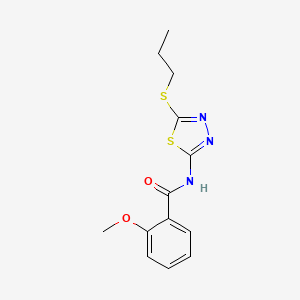 2-methoxy-N-[5-(propylthio)-1,3,4-thiadiazol-2-yl]benzamide