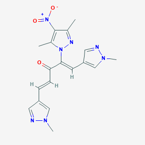 2-(3,5-dimethyl-4-nitro-1H-pyrazol-1-yl)-1,5-bis(1-methyl-1H-pyrazol-4-yl)-1,4-pentadien-3-one