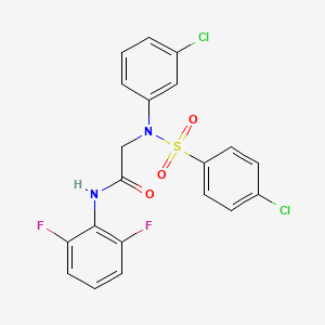 N~2~-(3-chlorophenyl)-N~2~-[(4-chlorophenyl)sulfonyl]-N~1~-(2,6-difluorophenyl)glycinamide