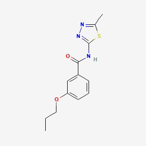 molecular formula C13H15N3O2S B4662430 N-(5-methyl-1,3,4-thiadiazol-2-yl)-3-propoxybenzamide 